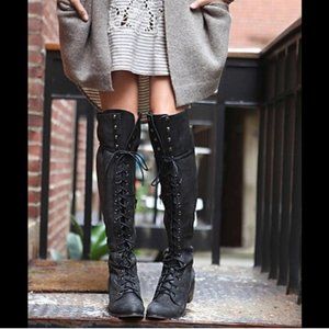Free People Joe Lace-Up Over-the-Knee Boots